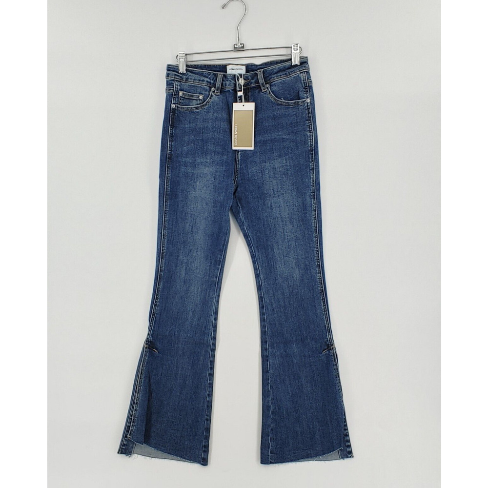 Urban Revivo ASOS Split Hem Flare Jeans NWT Blue High‎ Rise Bootcut Size 4